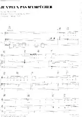scarica la spartito per fisarmonica Je n' peux pas m'empêcher (Interprète : Philippe Clay) (Ballade) in formato PDF