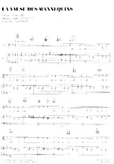 télécharger la partition d'accordéon La valse des Mannequins (Interprète : Carla Bruni) (Valse Boston) au format PDF