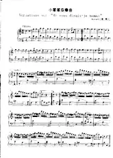 télécharger la partition d'accordéon Variations sur : Ah vous dirais je maman (Piano) au format PDF