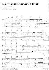 download the accordion score Que tu es impatiente la mort (Interprète : Serge Reggiani) (Slow) in PDF format