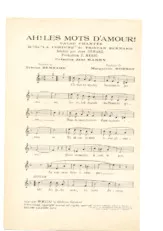 télécharger la partition d'accordéon Ah Les mots d'amour (Du Film : La fortune) (Chant : Jane Marny) (Valse Chantée) au format PDF