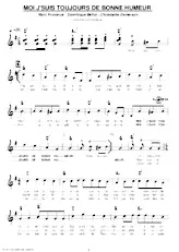 descargar la partitura para acordeón Moi j' suis toujours de bonne humeur (Marche Humoristique) en formato PDF