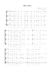 scarica la spartito per fisarmonica Blue Moon (Arrangement : F Vila) (Quartet Vocal) in formato PDF