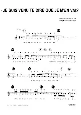 download the accordion score Je suis venu te dire que je m'en vais (Pop) in PDF format