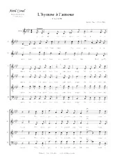 scarica la spartito per fisarmonica L'hymne à l'amour (Version Chorale : SATB) in formato PDF