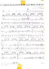 download the accordion score Si j'avais su écouter ce que mon père disait in PDF format