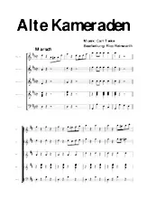 download the accordion score Alte Kameraden (Arrangement : Rico Reinwarth) (1er + 2ième + 3ième + 4ième Accordéon + Basse) (Marche) in PDF format