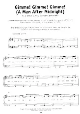 scarica la spartito per fisarmonica Gimme Gimme Gimme (A man after midnight) (Interprètes : Abba) (Disco Rock) in formato PDF