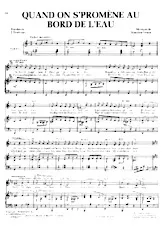 descargar la partitura para acordeón Quand on s' promène au bord de l'eau (Chant : Jean Gabin) (Valse Musette) en formato PDF