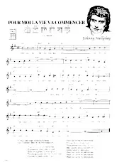 télécharger la partition d'accordéon Pour moi la vie va commencer (Chant : Johnny Hallyday) (Rock and Roll) au format PDF