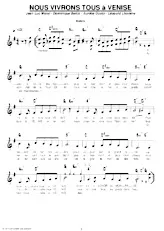 scarica la spartito per fisarmonica Nous vivrons tous à Venise (Boléro Chanté) in formato PDF