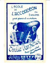 télécharger la partition d'accordéon L'Ecole de l'Accordéon en 5 Volumes pour Piano et Accordéon du Compositeur Emile Van Herck (4e Volume) au format PDF