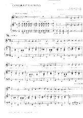 scarica la spartito per fisarmonica Congratulations (Chant : Cliff Richard) (Fox Trot) in formato PDF