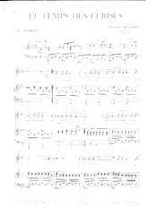 scarica la spartito per fisarmonica Le temps des cerises (Arrangement : Georges Petsilas) (Chant : Tino Rossi) (Boléro) in formato PDF