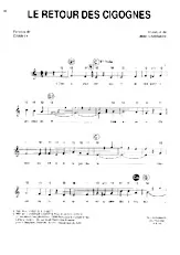 descargar la partitura para acordeón Le retour des cigognes (Chant : Lina Margy) (Valse Chantée) en formato PDF