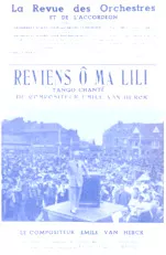 télécharger la partition d'accordéon Reviens ô ma Lili (Orchestration) (Tango Chanté) au format PDF