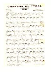 télécharger la partition d'accordéon Chanson du Tyrol (Tirollied) (Valse) au format PDF