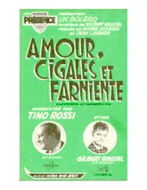 télécharger la partition d'accordéon Amour Cigales et Farniente (Enregistré par : Tino Rossi) (Orchestration Complète) (Boléro) au format PDF