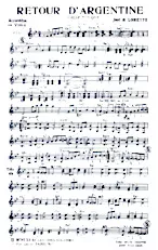 télécharger la partition d'accordéon Retour d'Argentine (Orchestration) (Valse Typique) au format PDF