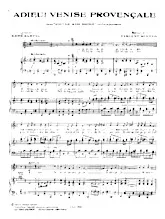 télécharger la partition d'accordéon Adieu Venise Provençale (De l'Opérette : Zou ! le Midi bouge) (Chant : Henri Alibert) (Fox Trot) au format PDF