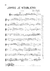 download the accordion score Jamais je n'oublierai (Boléro) in PDF format