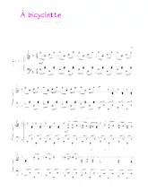 télécharger la partition d'accordéon A bicyclette (Chant : Yves Montand) au format PDF