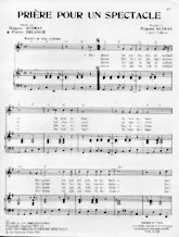 scarica la spartito per fisarmonica Prière pour un spectacle (D'après Folklore) in formato PDF