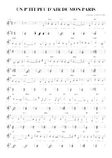 descargar la partitura para acordeón Un p'tit peu d'air de mon Paris (Chant : Simone Langlois / François Vermeille) (Valse) (Relevé) en formato PDF