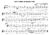 télécharger la partition d'accordéon Love is a many splendored thing au format PDF