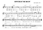 télécharger la partition d'accordéon How high the moon (Chant : Ella Fitzgerald / Art Tatum / Les Paul et Mary Ford) au format PDF