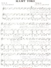 télécharger la partition d'accordéon Mamy Yoko (Chant : Rose Laurens) au format PDF