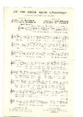 download the accordion score Je ne sais que chanter (De l'Opérette : L'auberge qui chante) (Chant : André Dassary) in PDF format