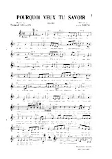 download the accordion score Pourquoi veux tu savoir (Boléro) in PDF format