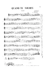 descargar la partitura para acordeón Quand tu souris (Boléro) en formato PDF