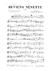 scarica la spartito per fisarmonica Reviens Nénette (Sur les motifs de la chanson de René Flouron) (Valse) in formato PDF
