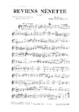 descargar la partitura para acordeón Reviens Nénette (Sur les motifs de la chanson de René Flouron) (Valse) en formato PDF