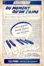 download the accordion score Du moment qu'on s'aime (Piccolissima Serenata) (Chant : Jean Walter / Janine Michel / Fud Leclerc) (Calypso Lent) in PDF format