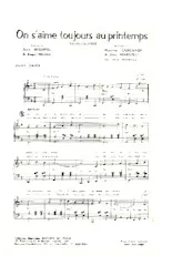scarica la spartito per fisarmonica On s'aime toujours au printemps (Arrangement : Eliane Margelli) (Valse Chantée) in formato PDF