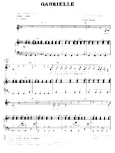 télécharger la partition d'accordéon Gabrielle (Chant : Johnny Hallyday) au format PDF