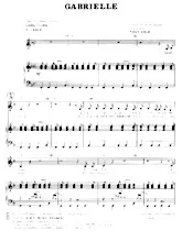 download the accordion score Gabrielle (Chant : Johnny Hallyday) in PDF format