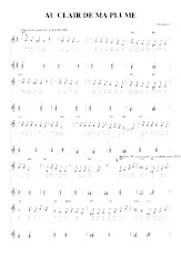download the accordion score Au clair de ma plume (Chant : Maurane) (Relevé) in PDF format
