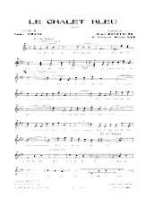 télécharger la partition d'accordéon Le chalet bleu (Chant : Luis Mariano) (Enregistré par : Emile Prud'Homme) (Valse) au format PDF