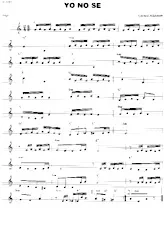 télécharger la partition d'accordéon Yo No Se (Arrangement : Gérard Merson) au format PDF