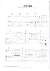 télécharger la partition d'accordéon L'Italien (Chant : Serge Reggiani) (Pop) au format PDF