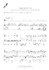 download the accordion score Toutes les femmes (Du Film : Une fille sur la route) (Chant : Georges Guétary) (Fox) in PDF format