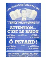 scarica la spartito per fisarmonica Attention C'est le baïon (Enregistré par : Emile Prud'Homme) (Orchestration Complète) in formato PDF