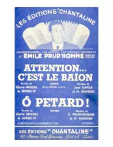 télécharger la partition d'accordéon Attention C'est le baïon (Enregistré par : Emile Prud'Homme) (Orchestration Complète) au format PDF