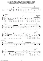 télécharger la partition d'accordéon Ce chant d'amour vient de la mer (Boléro Chanté) au format PDF