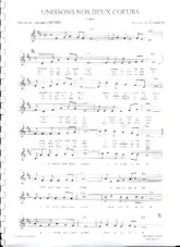 télécharger la partition d'accordéon Unissons nos deux coeurs (Boléro) au format PDF