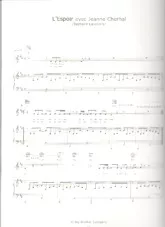 descargar la partitura para acordeón L'espoir avec Jeanne Cherhal en formato PDF